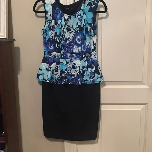 Dresses | Blow And Black Floral With Black Bottom Dress Only Worn Once |  Poshmark